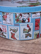 Santa Design Christmas Cookie Gift Tin 8"x5.5" Holiday Collectible Decor