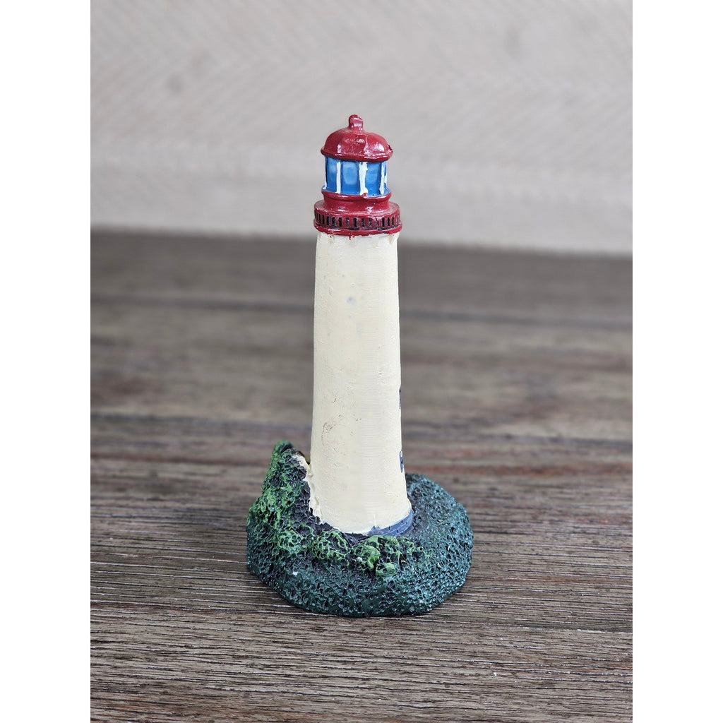 Mini Resin Lighthouse Figurine Coastal Nautical Decor Small Lighthouse