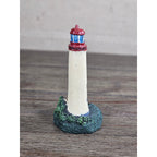 Mini Resin Lighthouse Figurine Coastal Nautical Decor Small Lighthouse