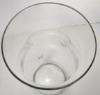 15″ Clear Glass Hurricane Vase – Starburst Etch Design, Tall Centerpiece