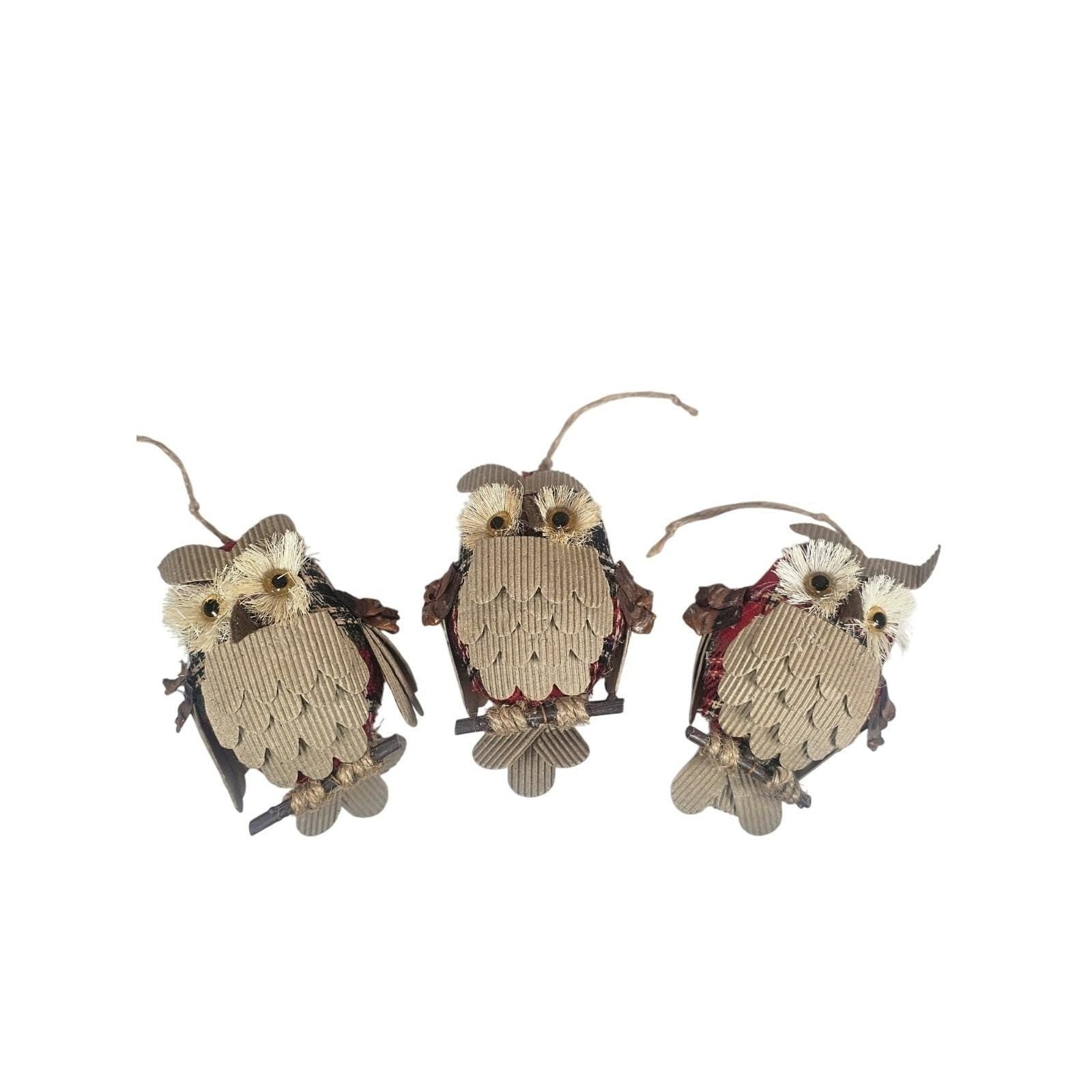 Vintage Owl Ornament | Woodland Rustic Christmas Tree Decor Holiday Owl