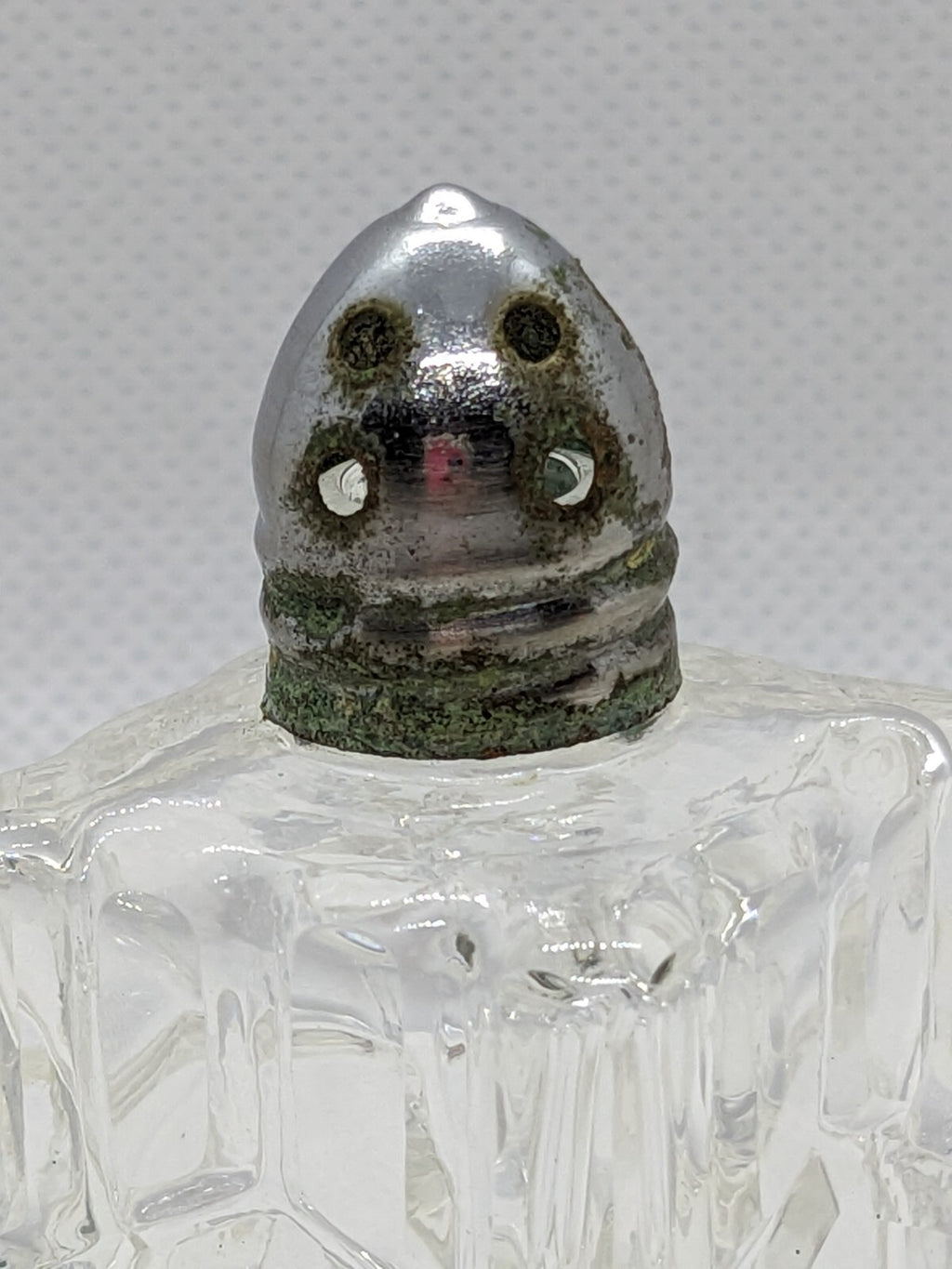 Vintage Cut Glass Salt and Pepper Shakers 2 1/2 Inches Tall