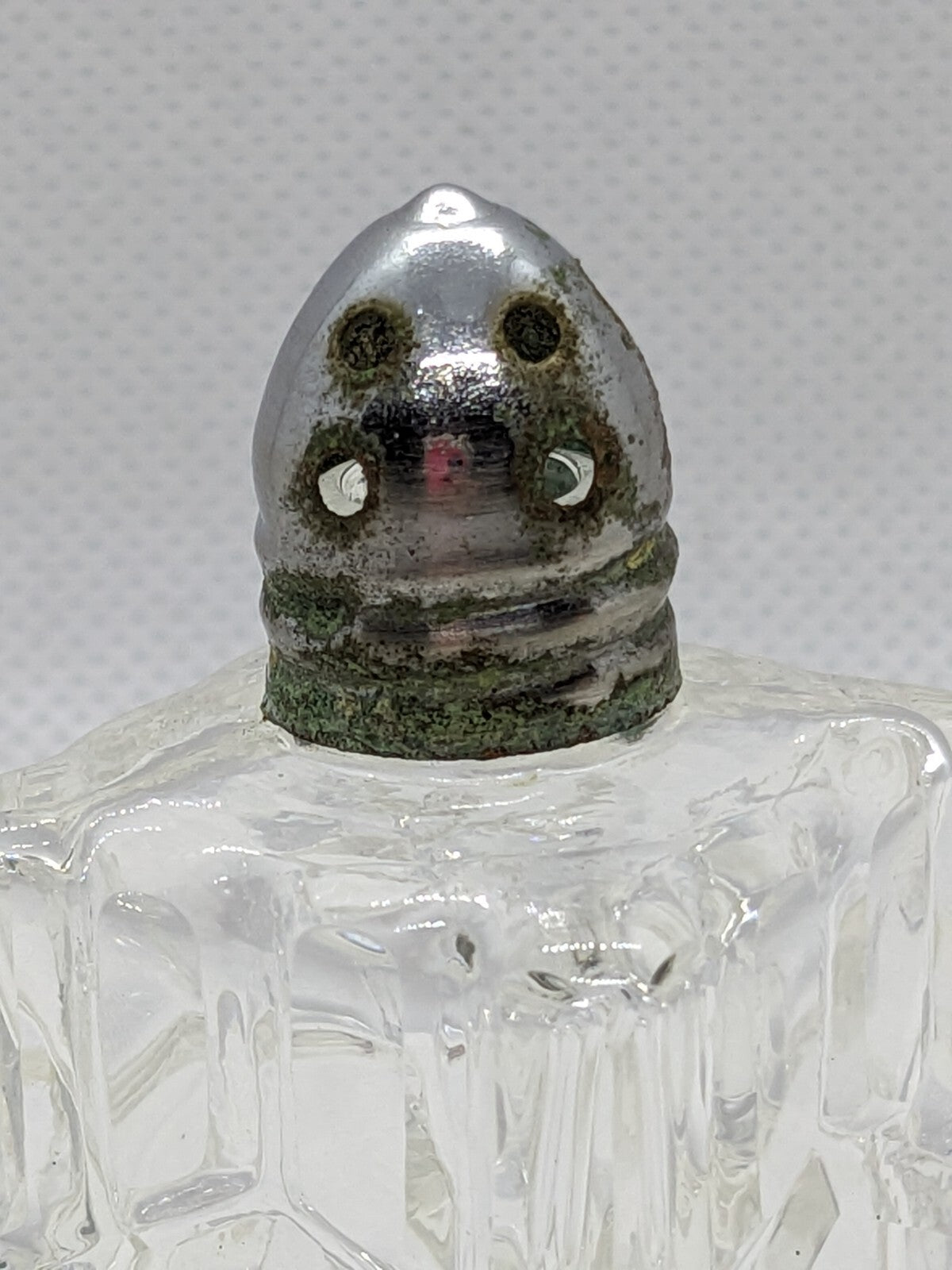 Vintage Cut Glass Salt and Pepper Shakers 2 1/2 Inches Tall