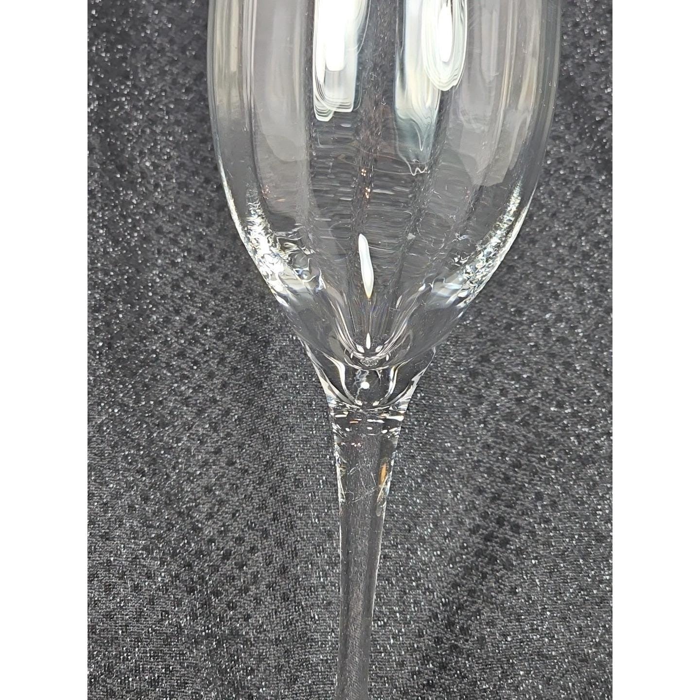 Vintage Crystal Wine Glass Clear Stemmed Barware 6.5"