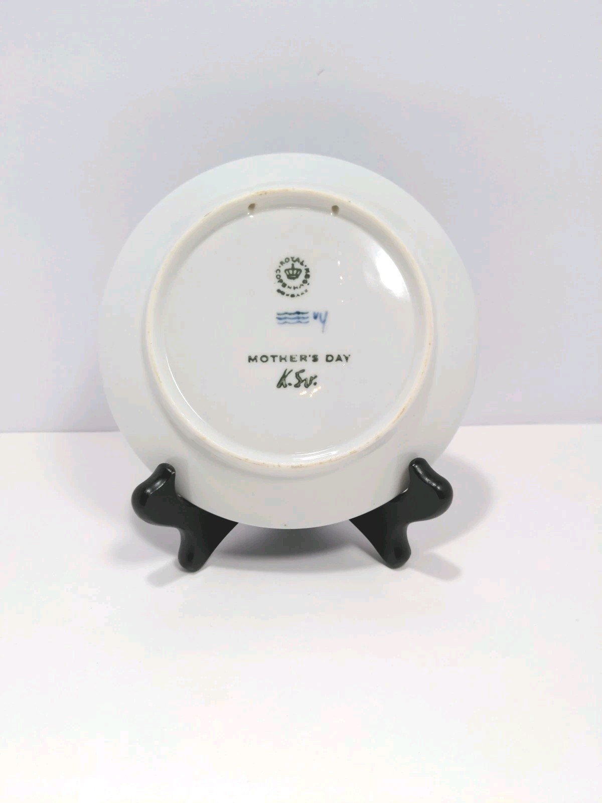 Vintage Royal Copenhagen Mors Dag Mothers Day Collector Plate 1972 Denmark 6" Bl