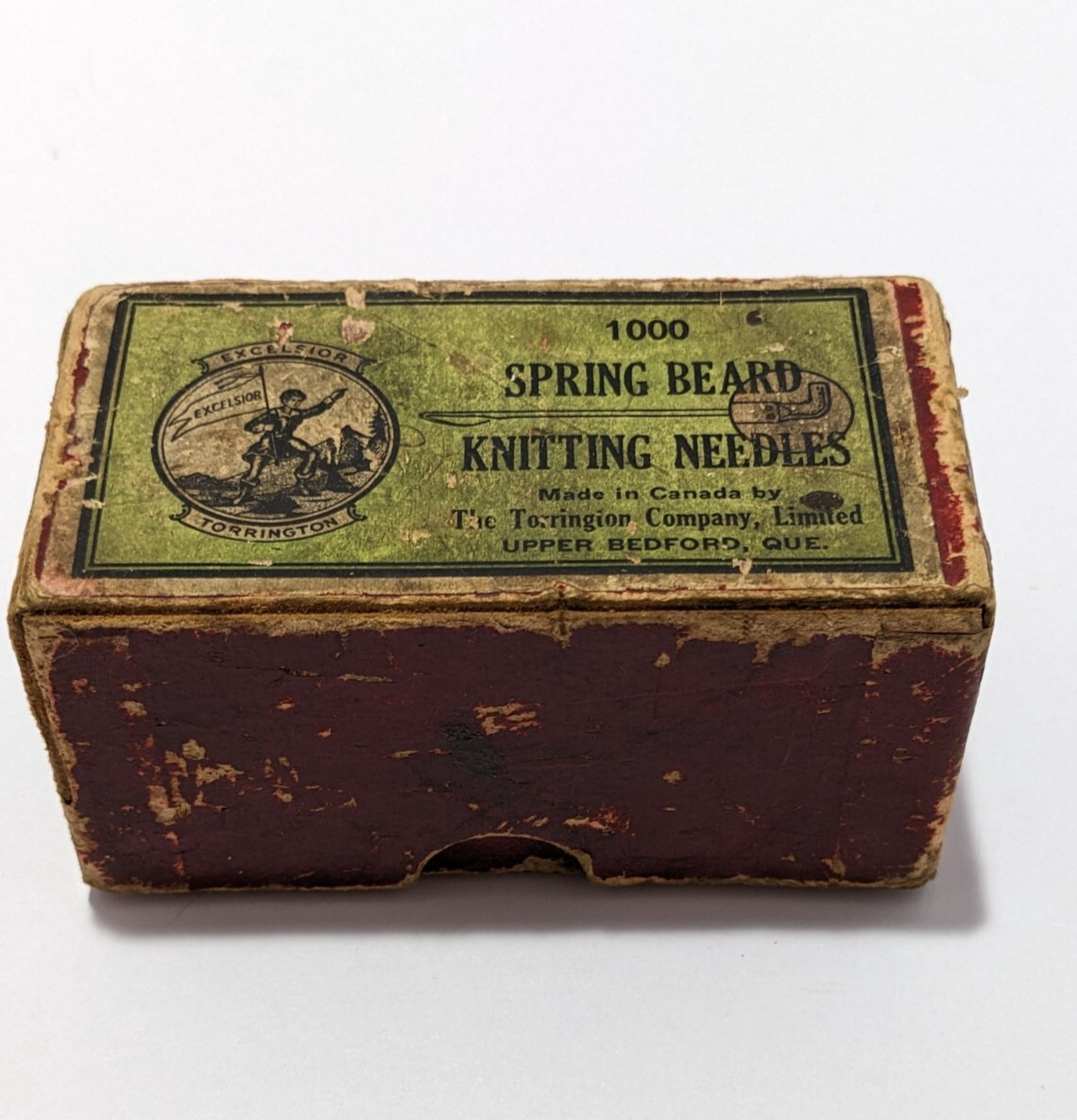 Vintage “Spring Beard” Knitting Needles Box • Made in Canada by The Torrington
