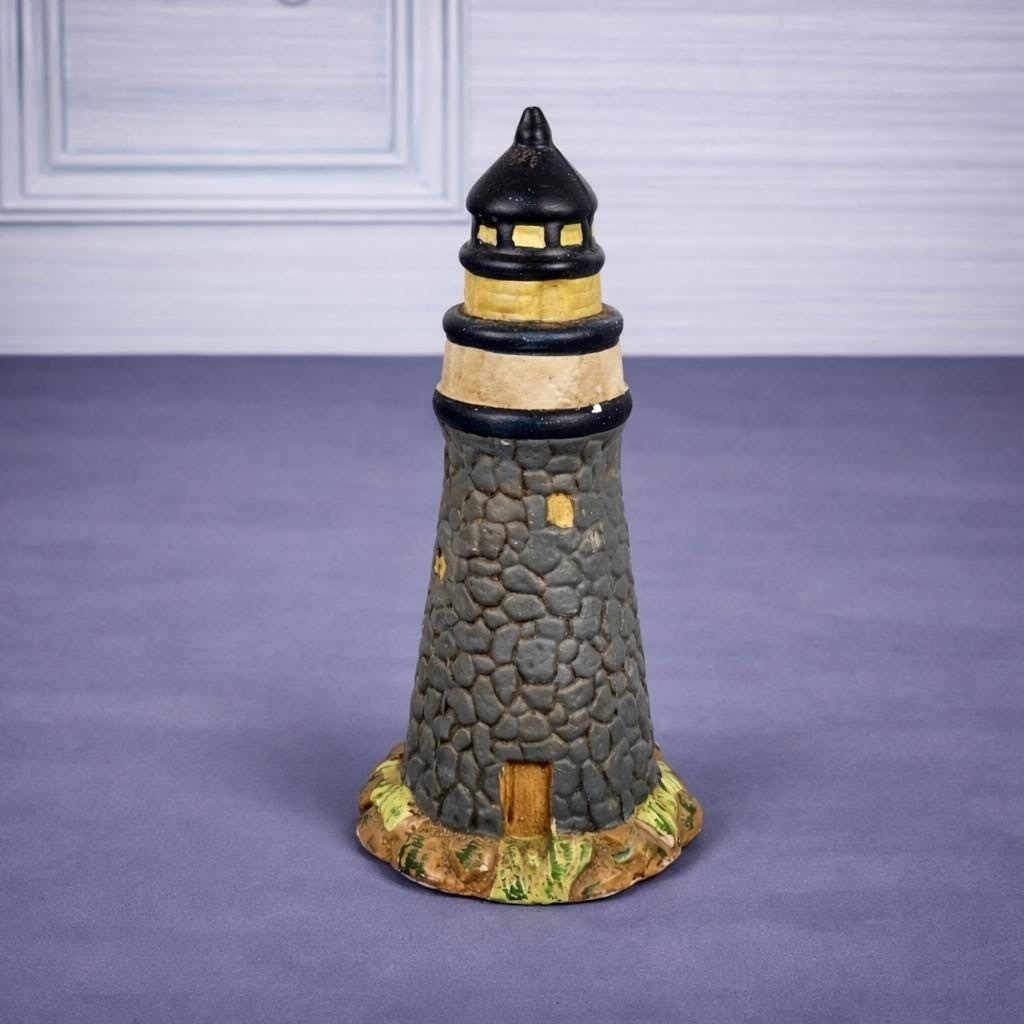 KS Collection Lighthouse Figurine Rock Texture Coastal Decor