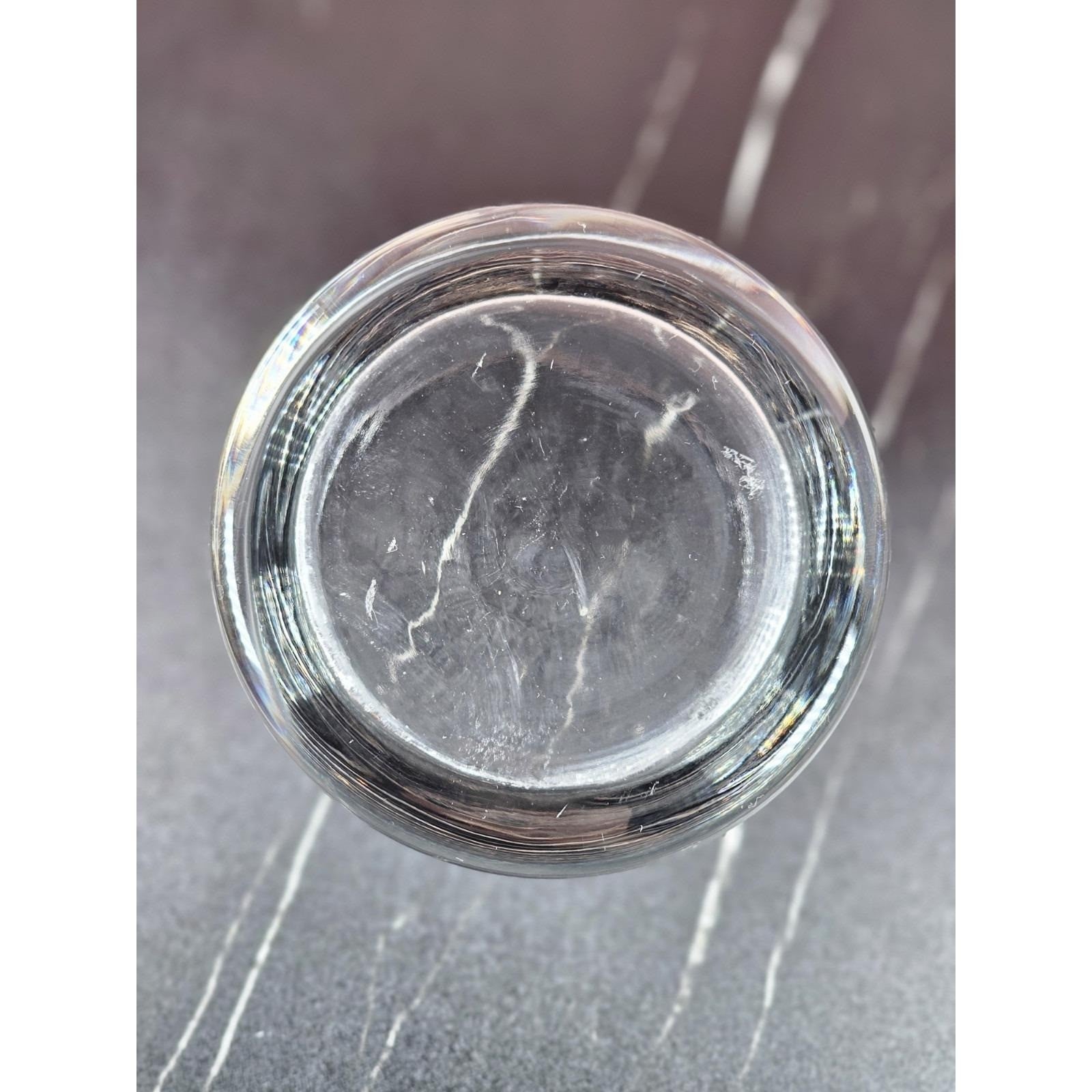 Vintage Clear Glass Votive Candle Holder Round Tealight Holder 4"