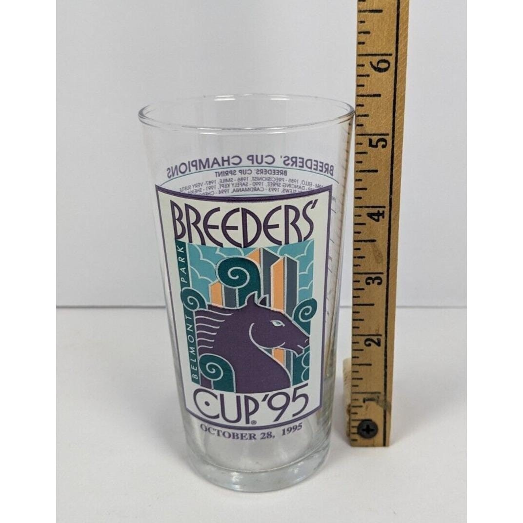 Breeders Cup Glass Belmont Park Libbey Racing Collectible 1995