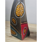 Kakadu Art Candlesticks Set of 2 Signed Reut S Wood Brass 8 Inch