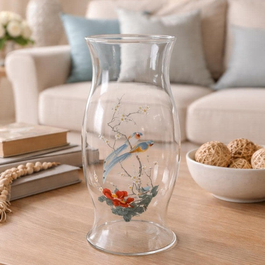 Vintage Hand Blown Glass Hurricane Globe 11.5" Colonial Candle Shade