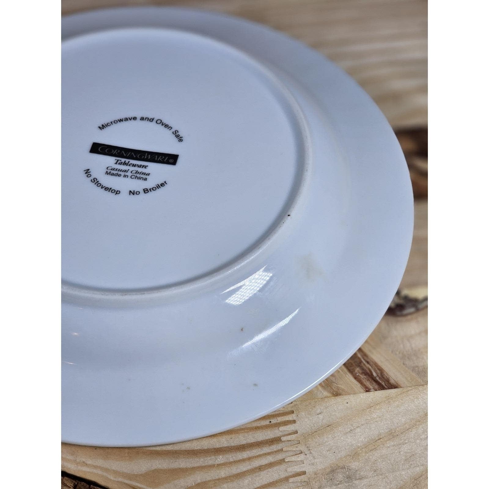 CorningWare White Salad Plates Set of 2 | 8 Inch Ceramic Plates