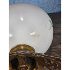 Vintage Hand-Painted Milk Glass Table Lamp | Pink Floral | Project Piece