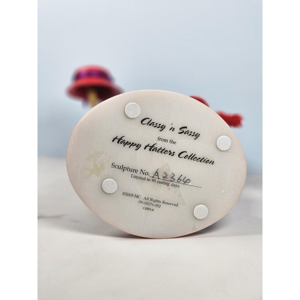 Hamilton Collection Classy n Sassy Bear Figurine Happy Hatters COA 5.5"