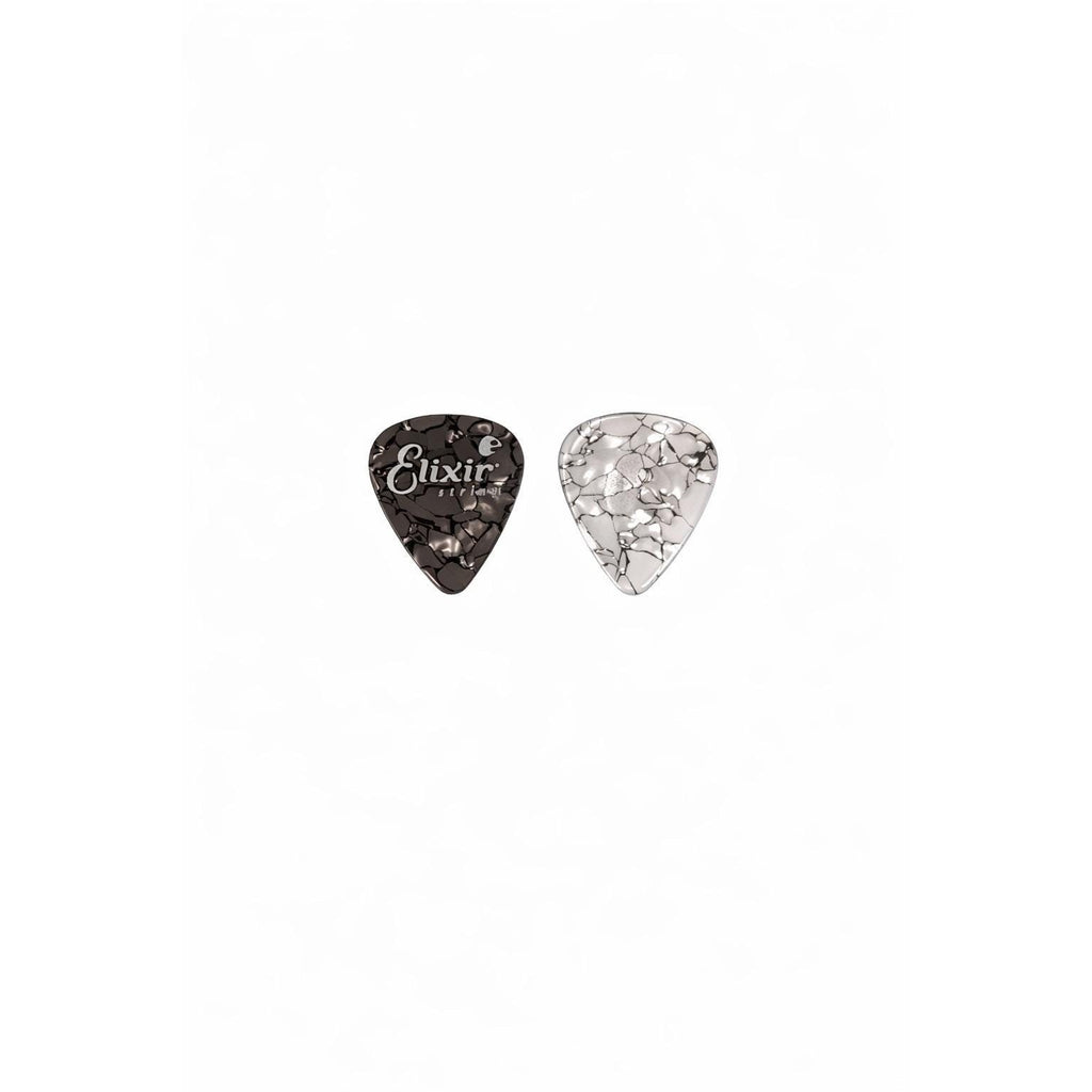 Elixir Guitar Pick Set 6 Celluloid Picks Mixed Gauges Marbled Colors