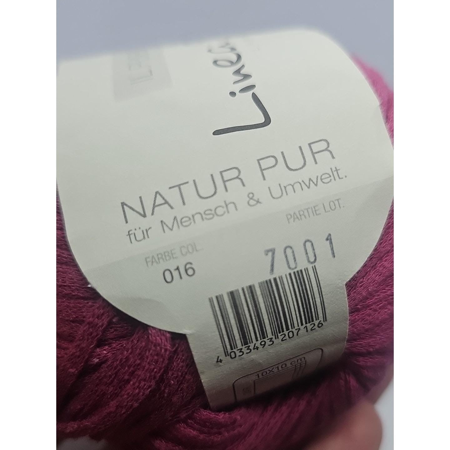 Lana Grossa Linissimo Linea Pura Crochet Yarn Pink Cotton Linen 50g