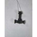 Vintage Thor Hammer Pendant Necklace 34g Norse Style