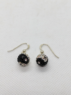 925 Sterling Silver Yin Yang Dangle/Drop Earrings