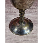 Vintage FB Rogers Silver Plate Goblets Set of 2 Twisted Stem Spain