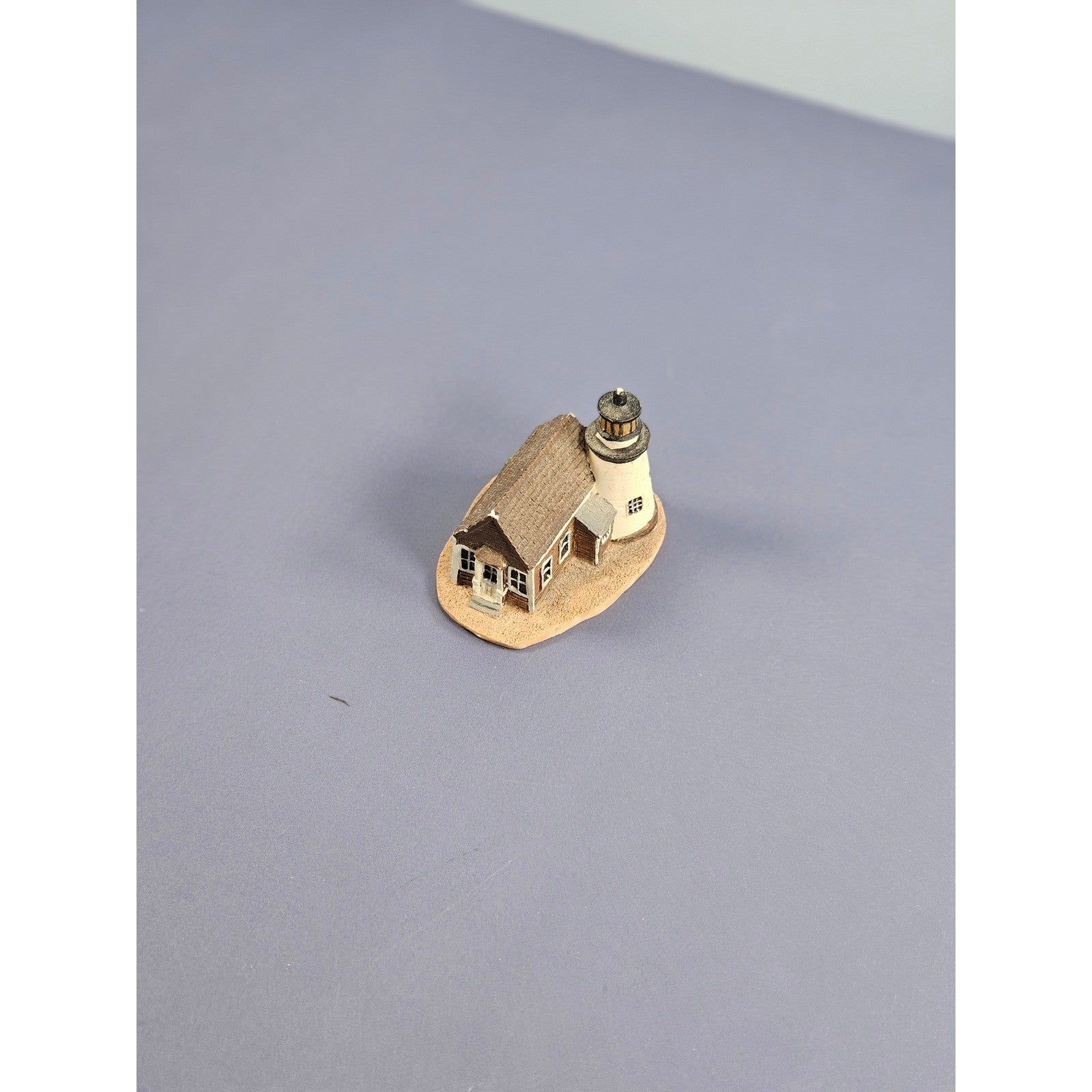 Vintage Lighthouse Thimble Miniature Coastal Souvenir – Chipped Roof