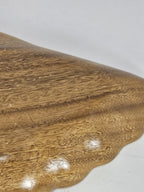 Monkey Pod Wood 13.5" Bowl seashell scalloped Serving Trinket Nut Dish Orobilt