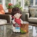 Gentle Treasures Girl Cat Figurine Ceramic Vintage 7x5