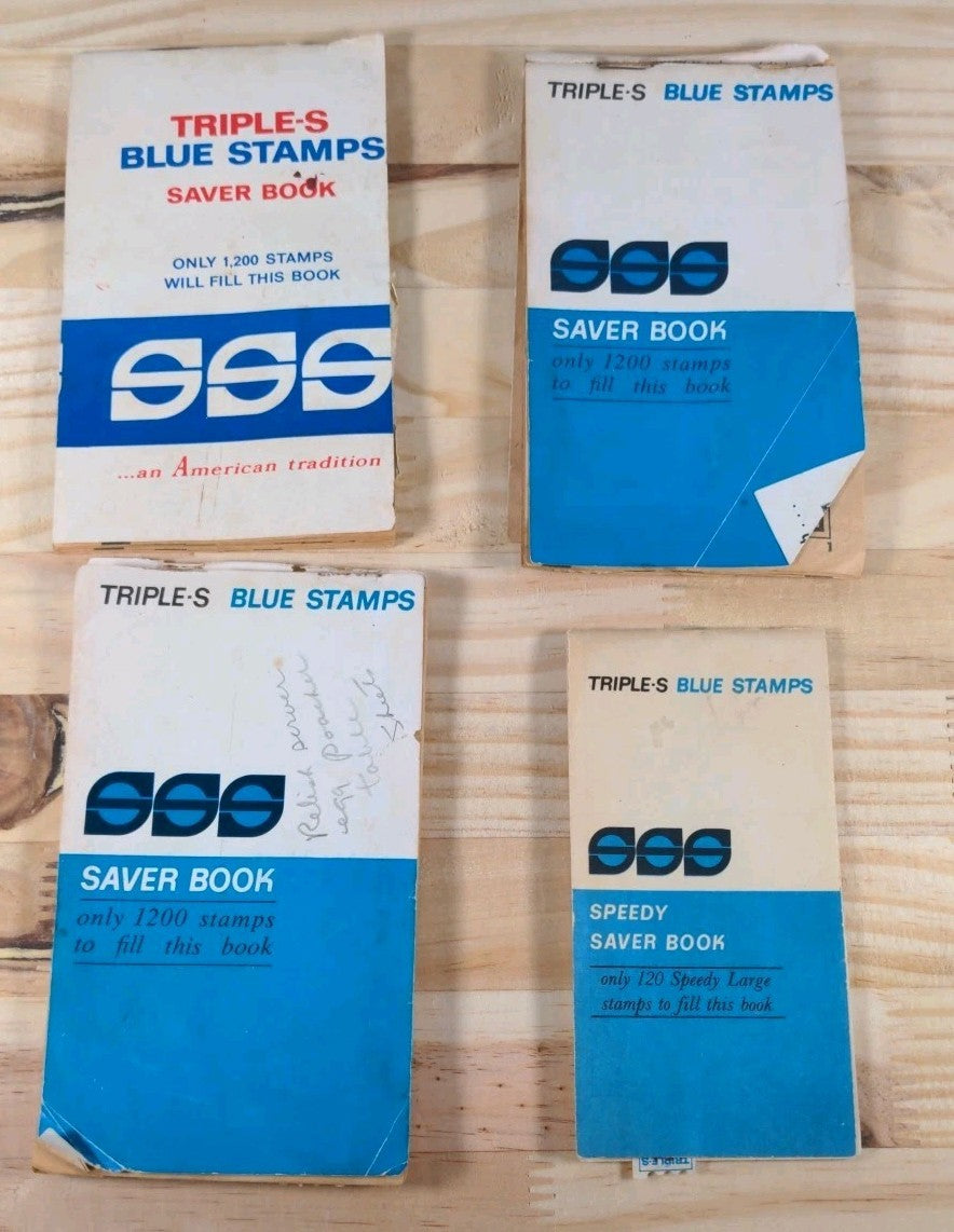Lot of 20 Vintage Plaid, Triple-S, S&H, and Top Value Stamp Saver Books Used