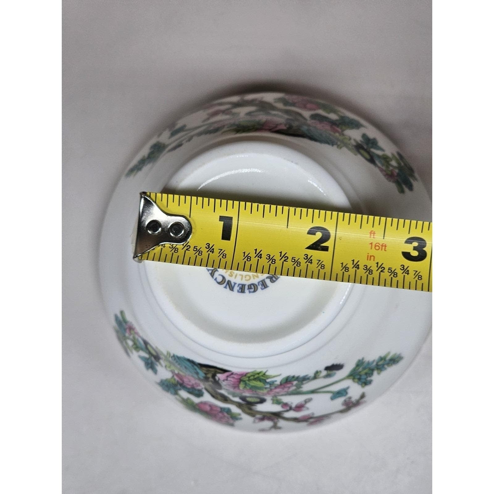 Vintage Regency English Bone China Floral Bowl | Chinoiserie Style