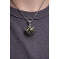 Vintage Hinged Locket Pendant with Inner Sphere & Dark Stone Accents