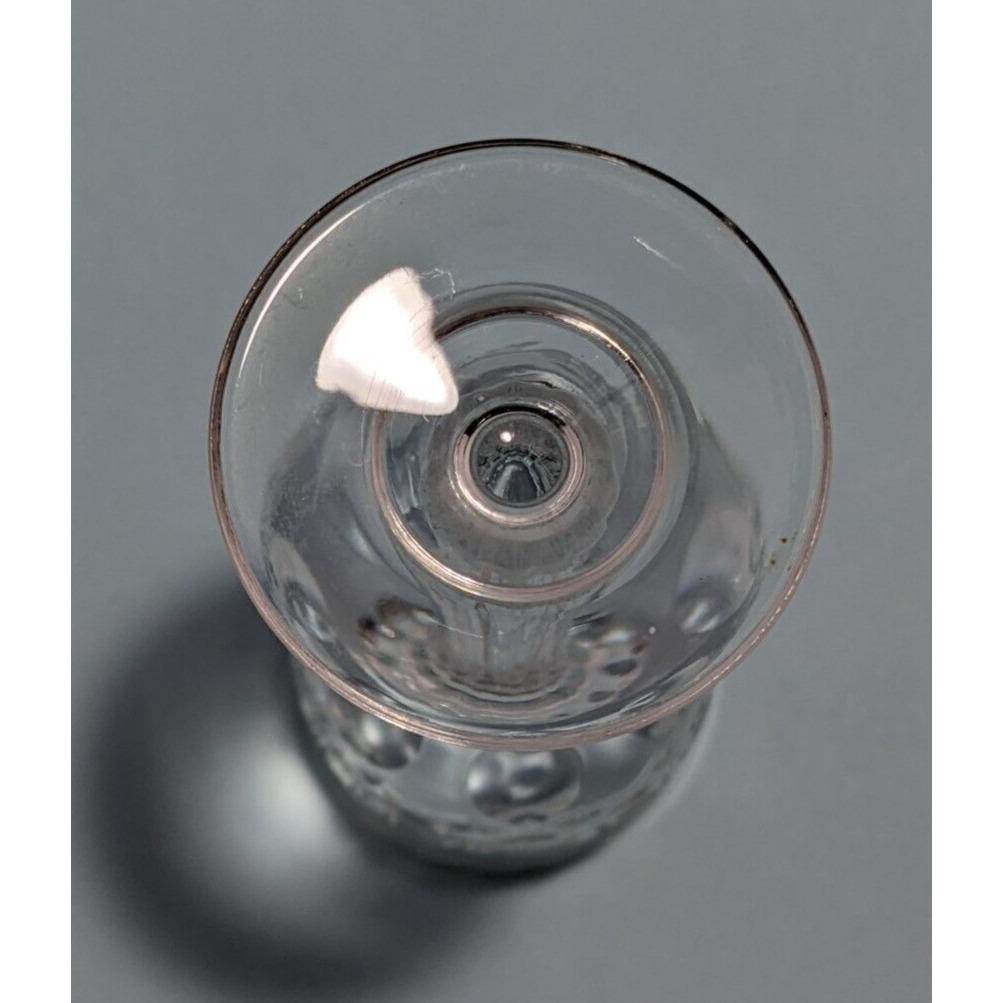 Crystal Cut Cordial Glasses Set of 2 Stemmed 5 Inch
