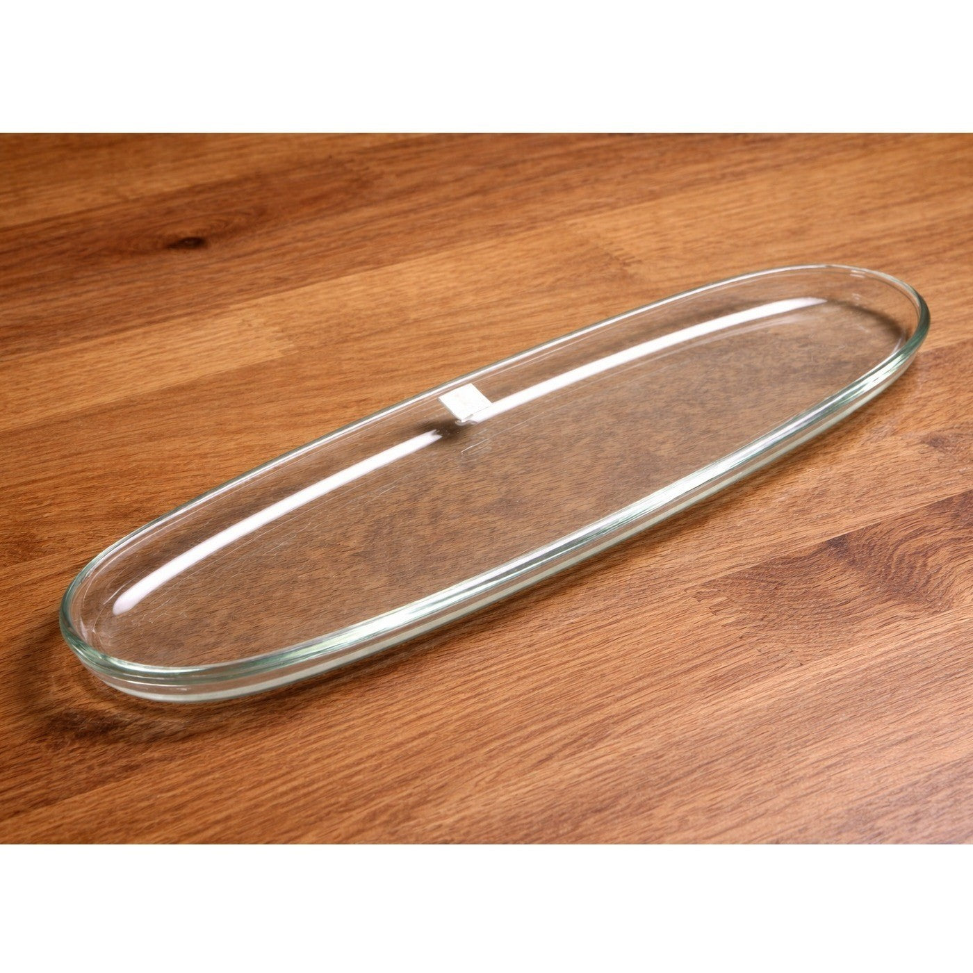 Caldier Italy Glass Oval Serving Plate 19 Inch Vintage Platter