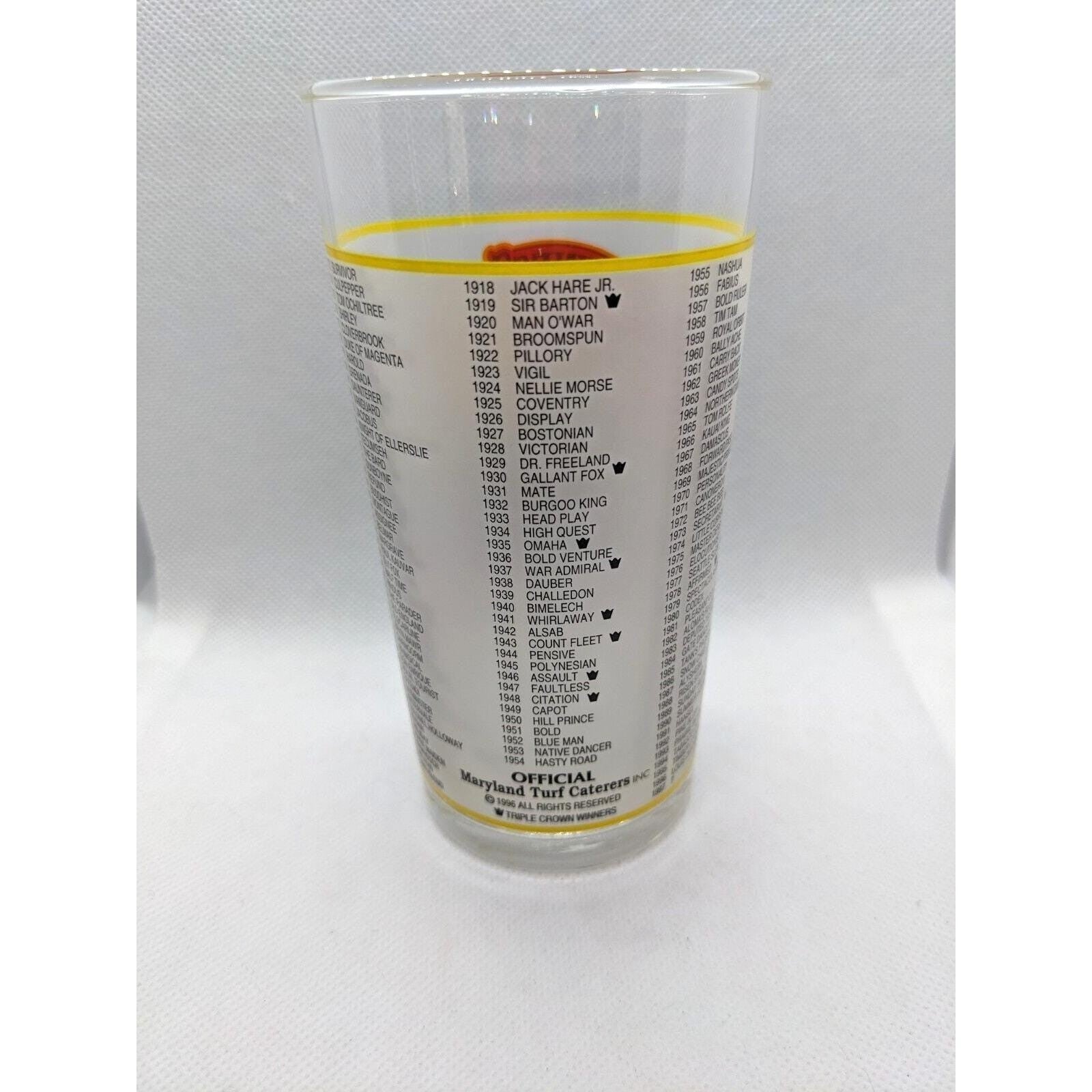 Preakness Stakes Glass 122nd Running 1997 Libbey