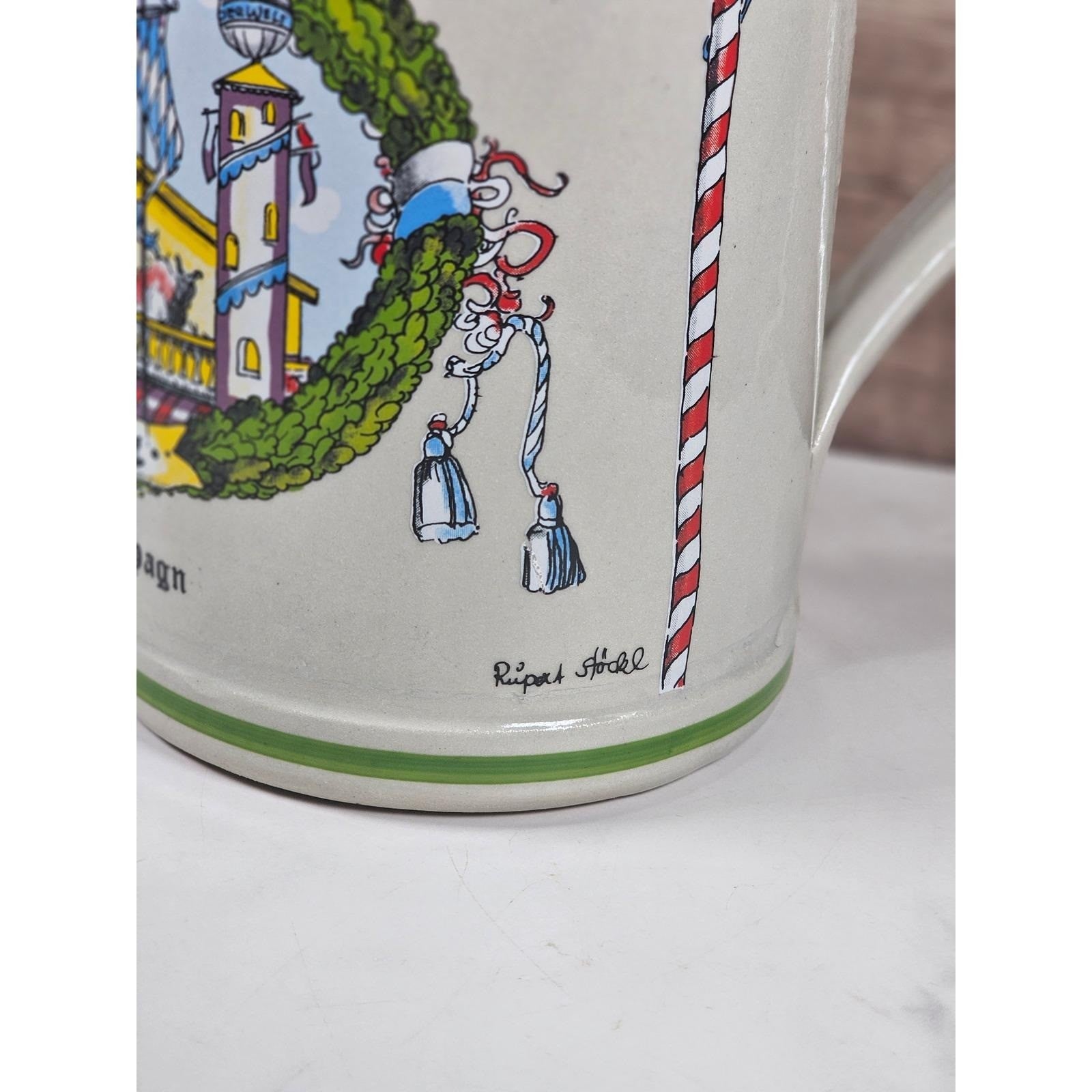 German Beer Stein Lowenbrau Oktoberfest Rastal Pewter Lid