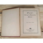 Vintage 1928 Worlds Great Detective Stories One Volume Edition Walter J Black