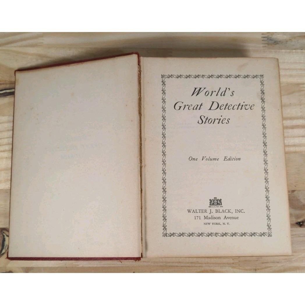 Vintage 1928 Worlds Great Detective Stories One Volume Edition Walter J Black
