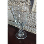 Libbey Sirrus Clear Goblet Ribbed Glass Water Wine Glass