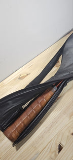 Red Wilson Ace 4 1/2 L4 racquet Midsize W/ Brown grip w/ Case
