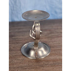 Vintage Bradford Exchange Solid Brass Candle Holder Twisted Stem Design