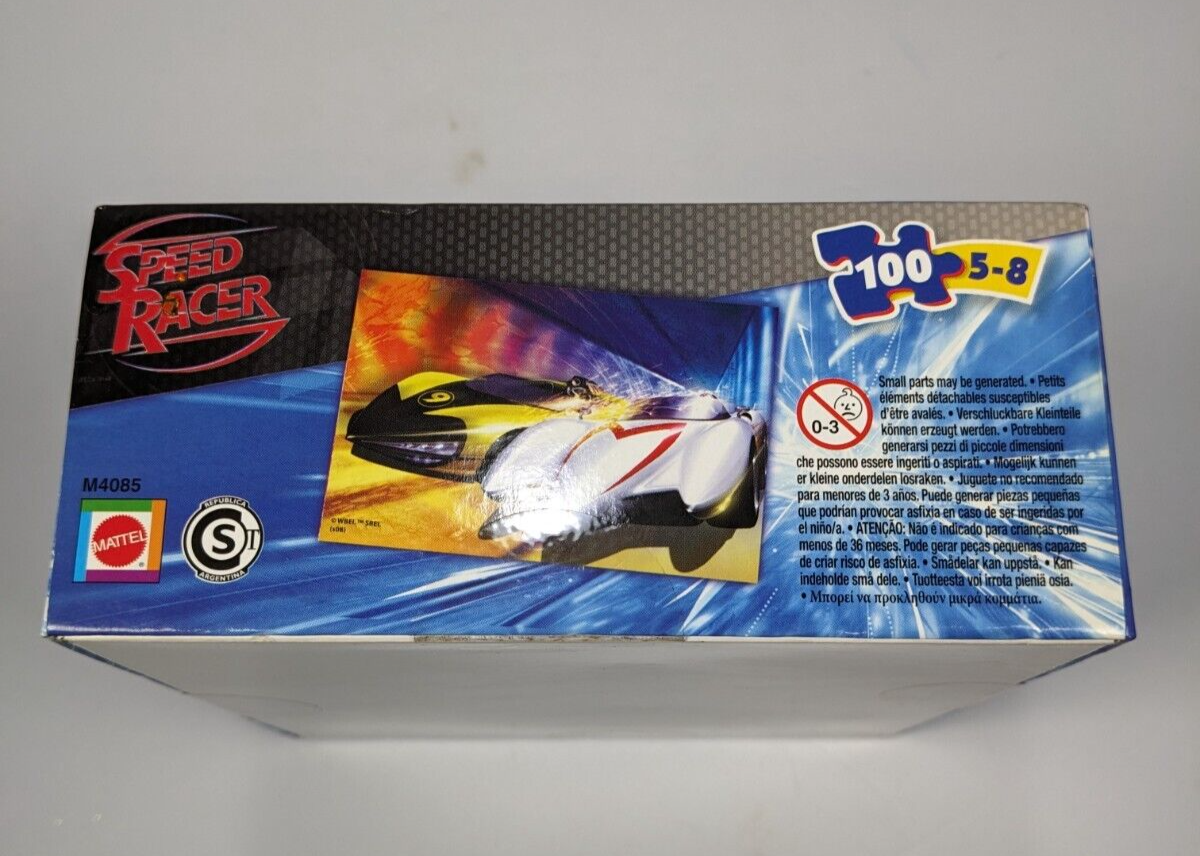 Speed Racer 100 Piece Jigsaw Puzzle Mattel Ages 5-8 - NIB