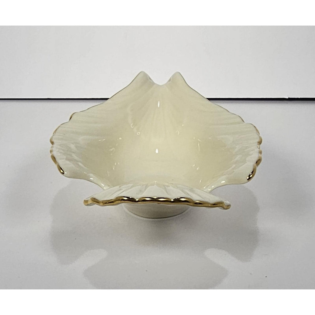 Vintage Lenox Dove Candy Dish Cream China Gold Trim