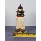 KS Collection Lighthouse Figurine Blue Brick Base Coastal Decor