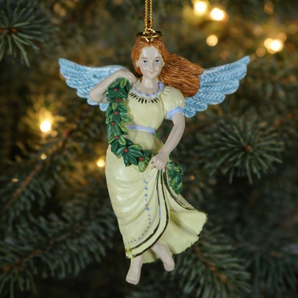 Vintage Angel Ornament Resin Christmas Tree Decor 1990s 3.5 Inch