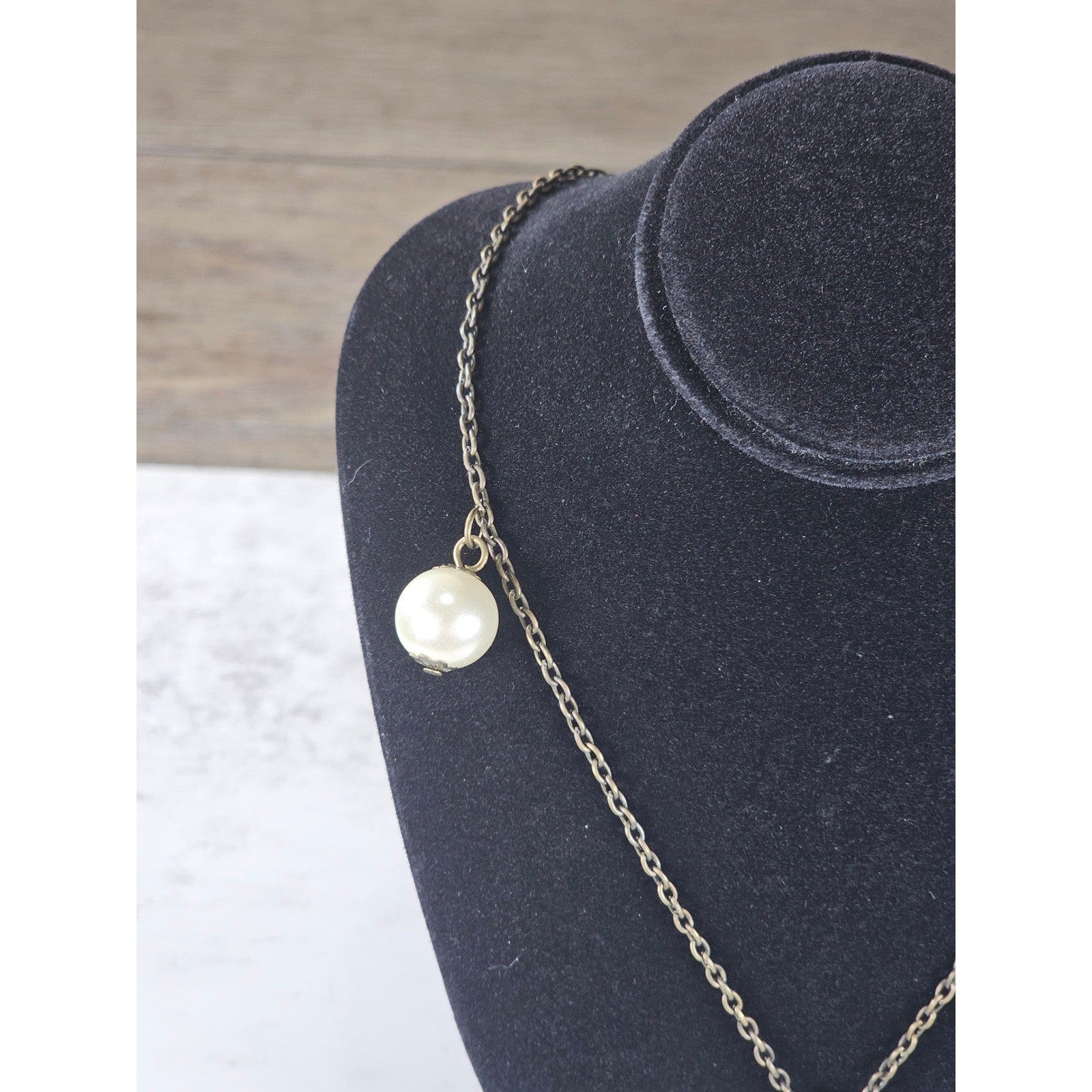 Vintage Oval Art Pendant Necklace Boho Goat Image Brass Tone