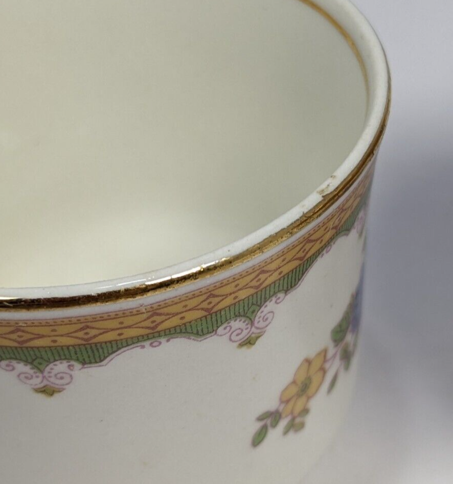 Vintage Set of Two Pope Gosser Saucer and Tea Cups With Gold Trim