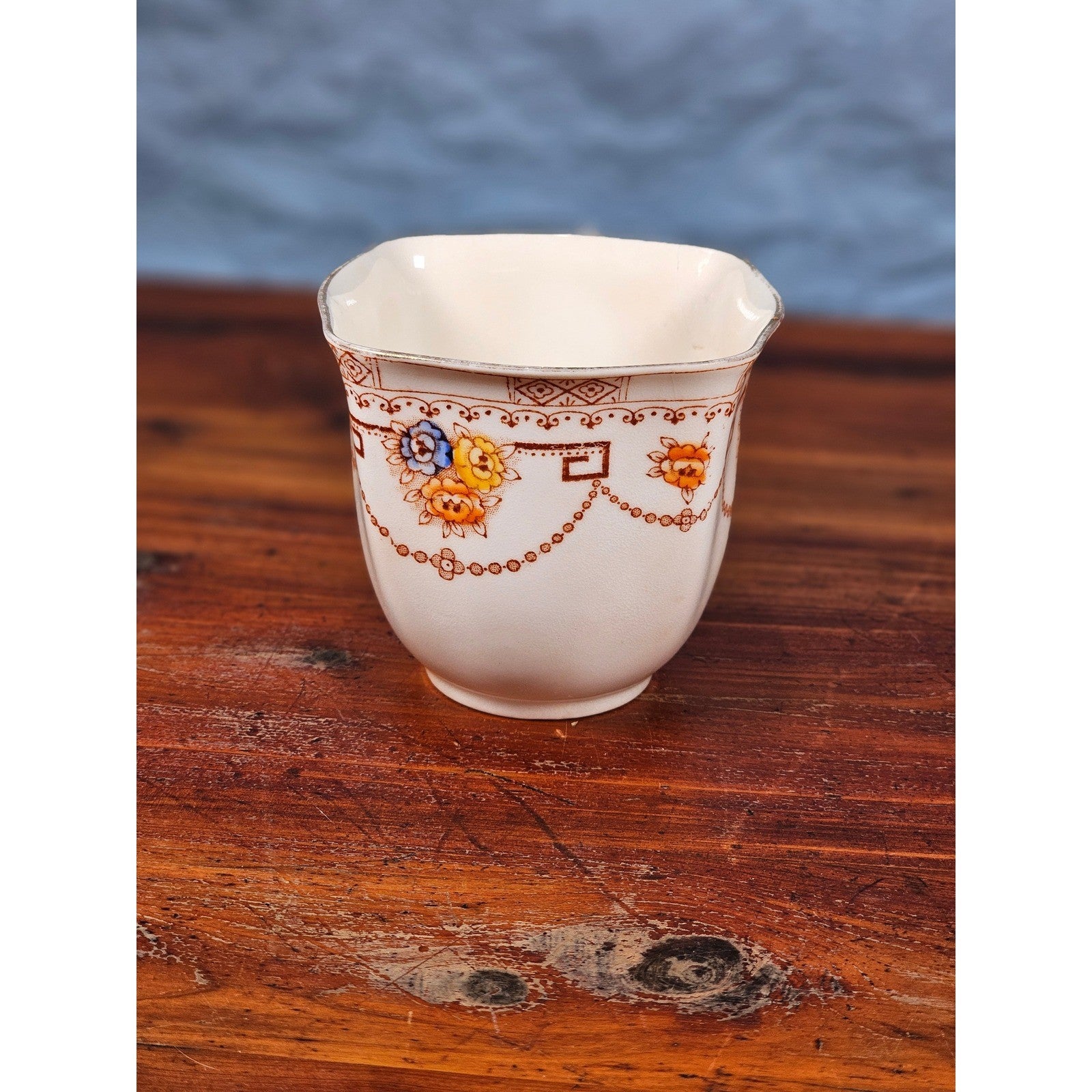 Vintage English Porcelain Teacup Floral Gold Trim Made in England