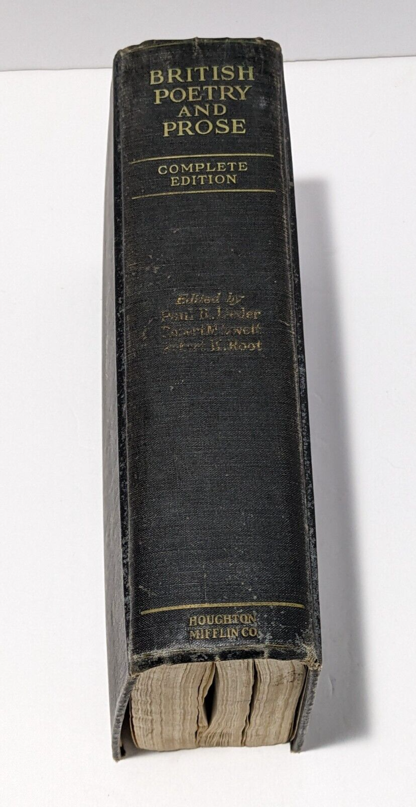 Vintage “British Poetry and Prose: A Book of Readings” Complete Edition Hardcove