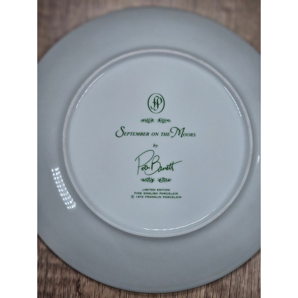 Franklin Porcelain September on the Moors Plate by Peter Barrett 9"