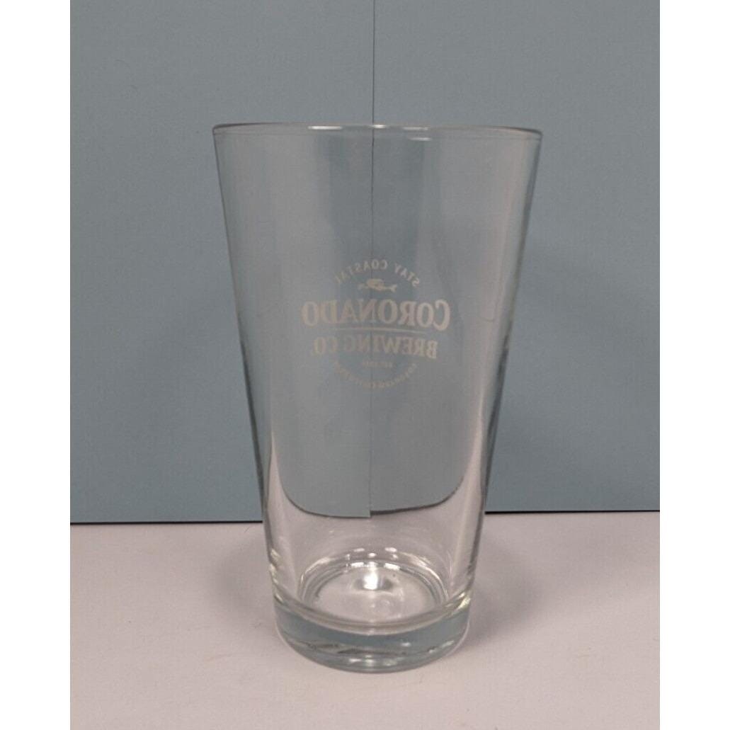 Coronado Brewing Co Pint Glass Etched Logo Beer Glass