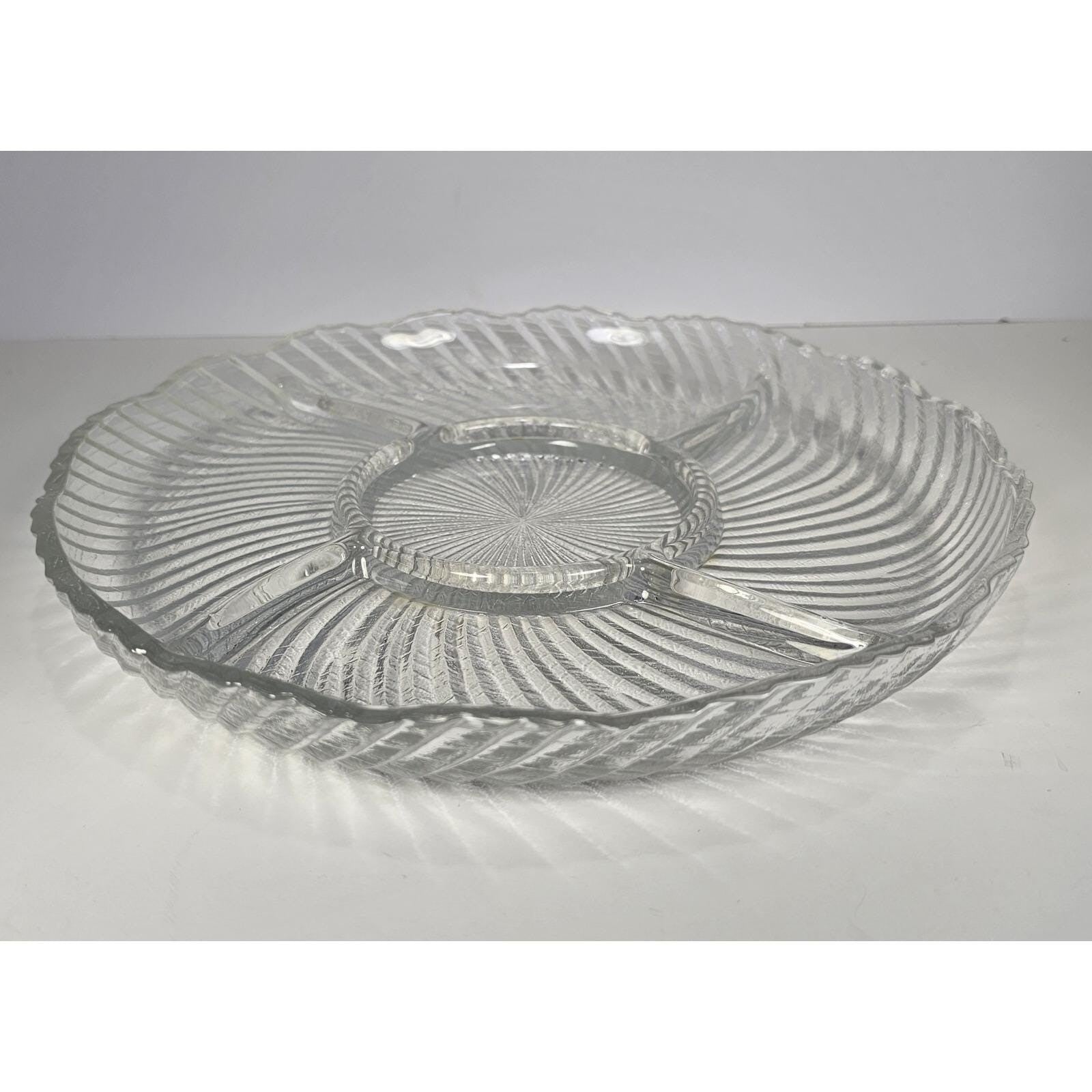 Crystal Clear Studios Ashford Glass Platter 11.25 Inch