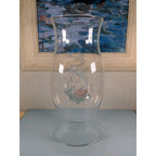Vintage Hand Blown Glass Hurricane Globe 11.5" Colonial Candle Shade